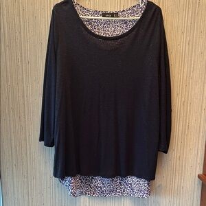 Apt. 9 Layered Women's Blouse/Jersey